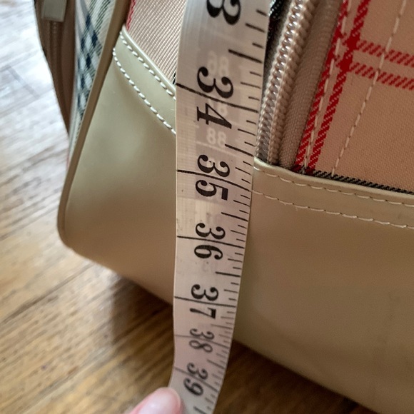 LARGE Vintage PERFECT FAUX BURBERRY Tote/ Carry On Bag❤️ - Picture 15 of 15